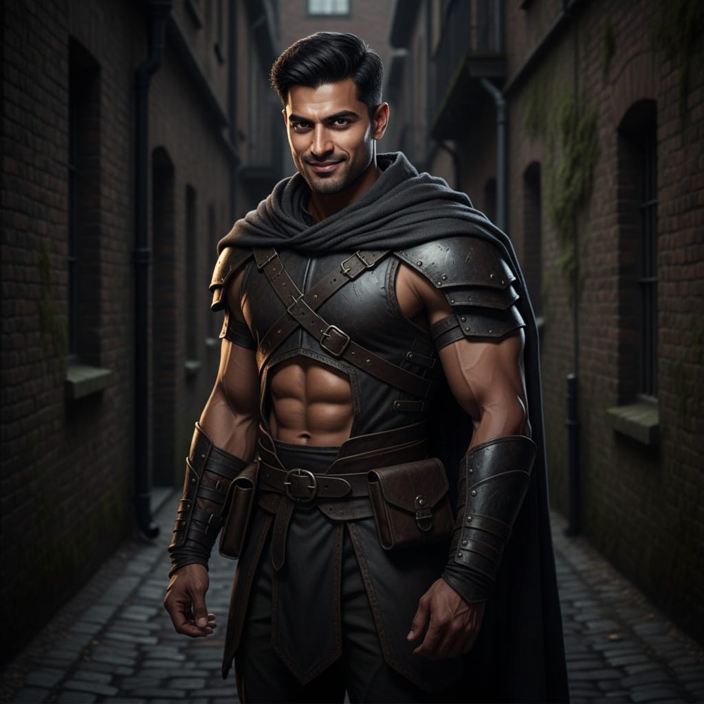 athletic indian man rogue shadow alley 53572143