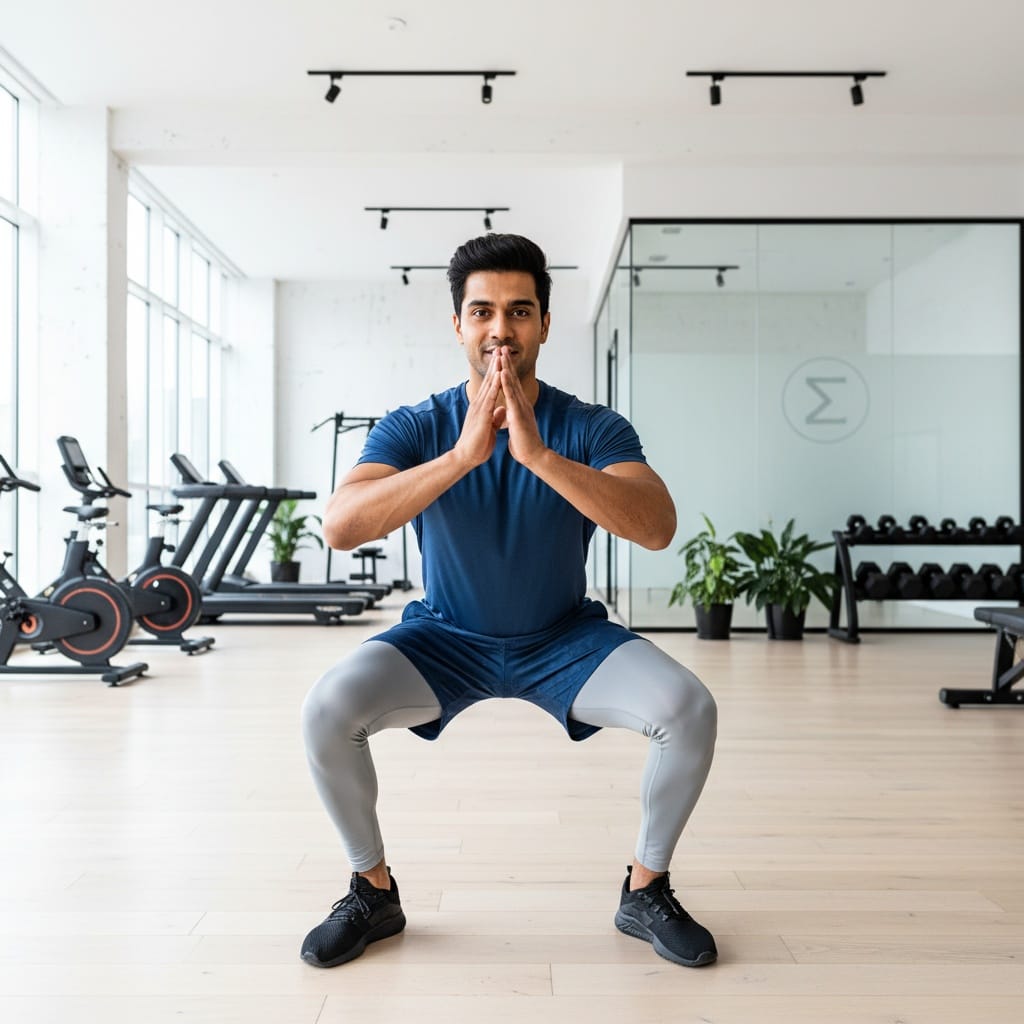 athletic indian man studio space with client 57941342