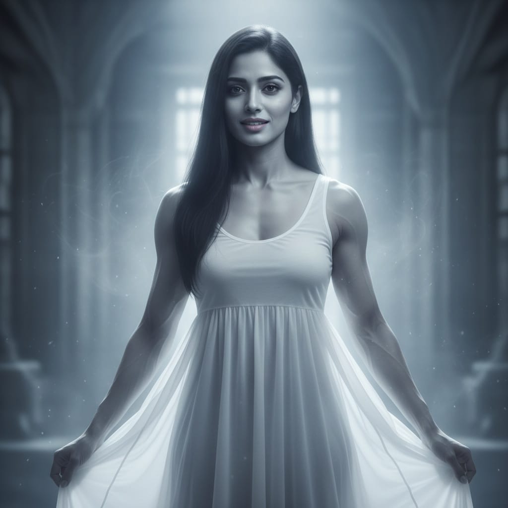 athletic indian woman ghost apparition portrait 68203355
