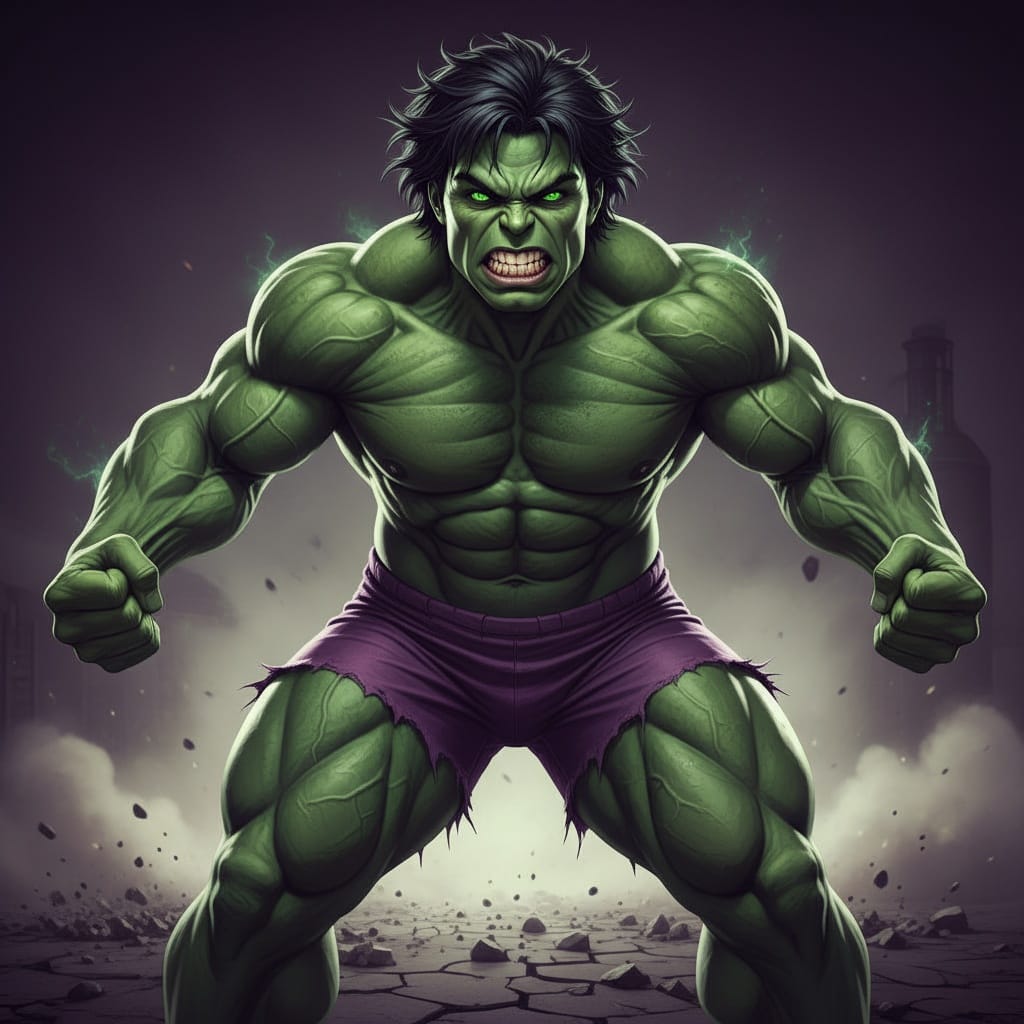 athletic indian woman hulk transformation power 48997555