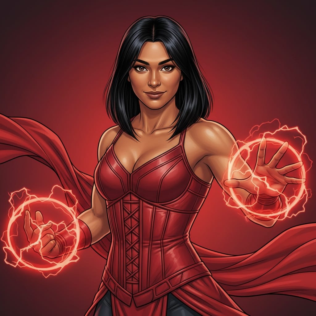 athletic indian woman scarlet witch magic powers 30518250