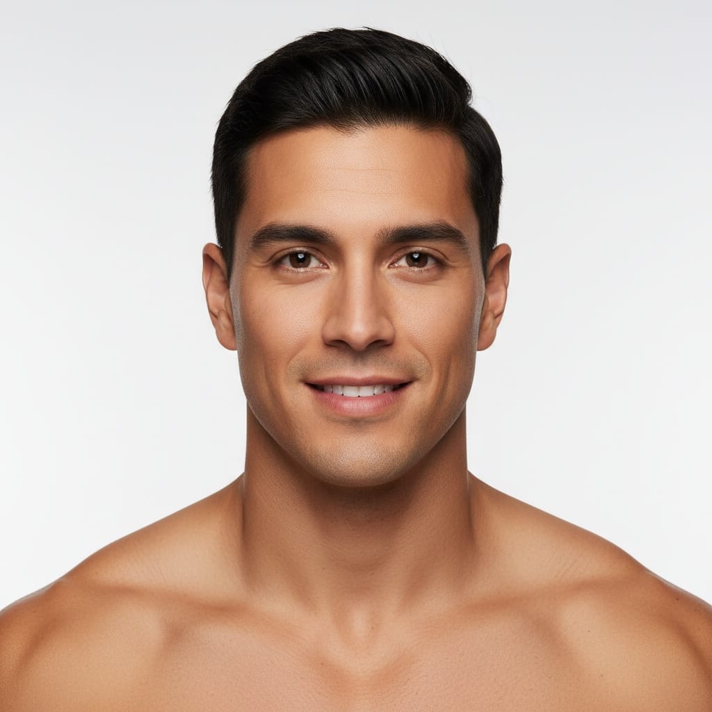 athletic latino man close up genuine smile 63302161