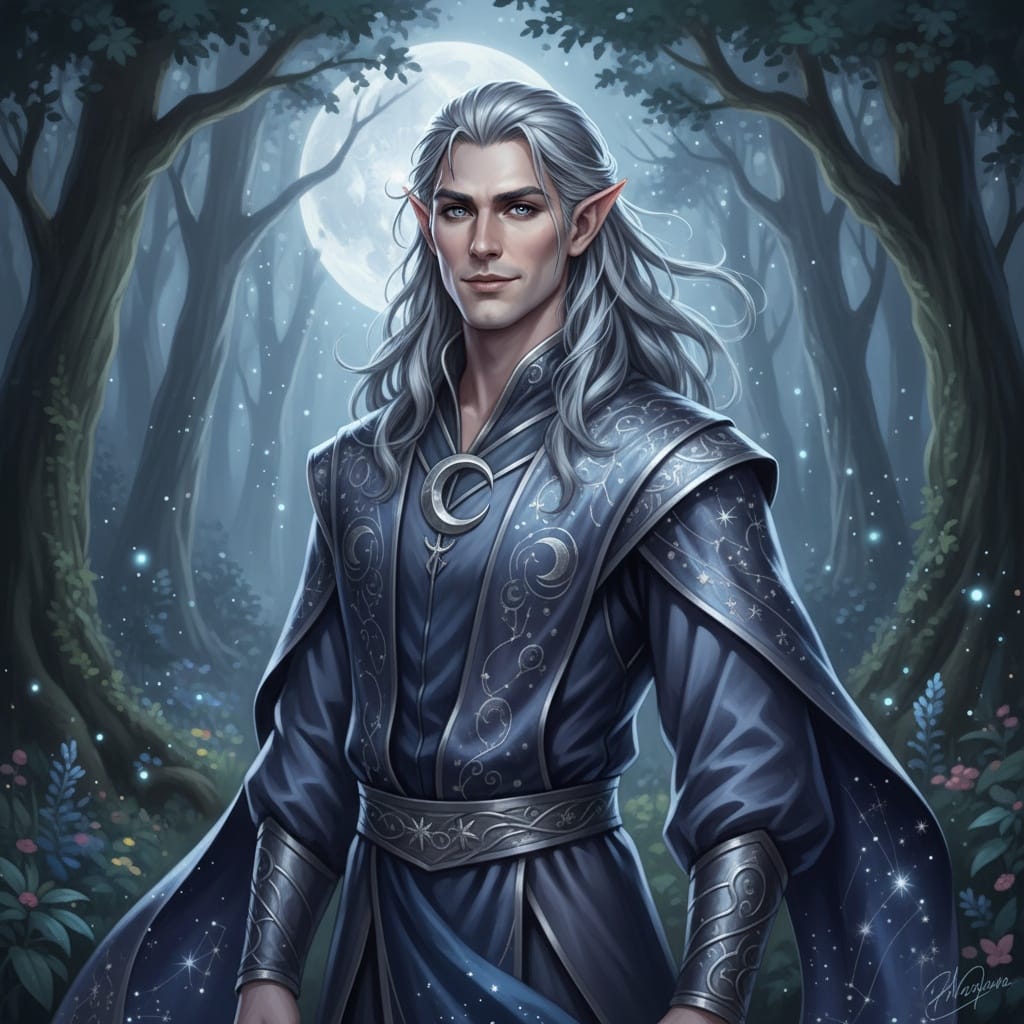 athletic latino man moon elf night 39656887