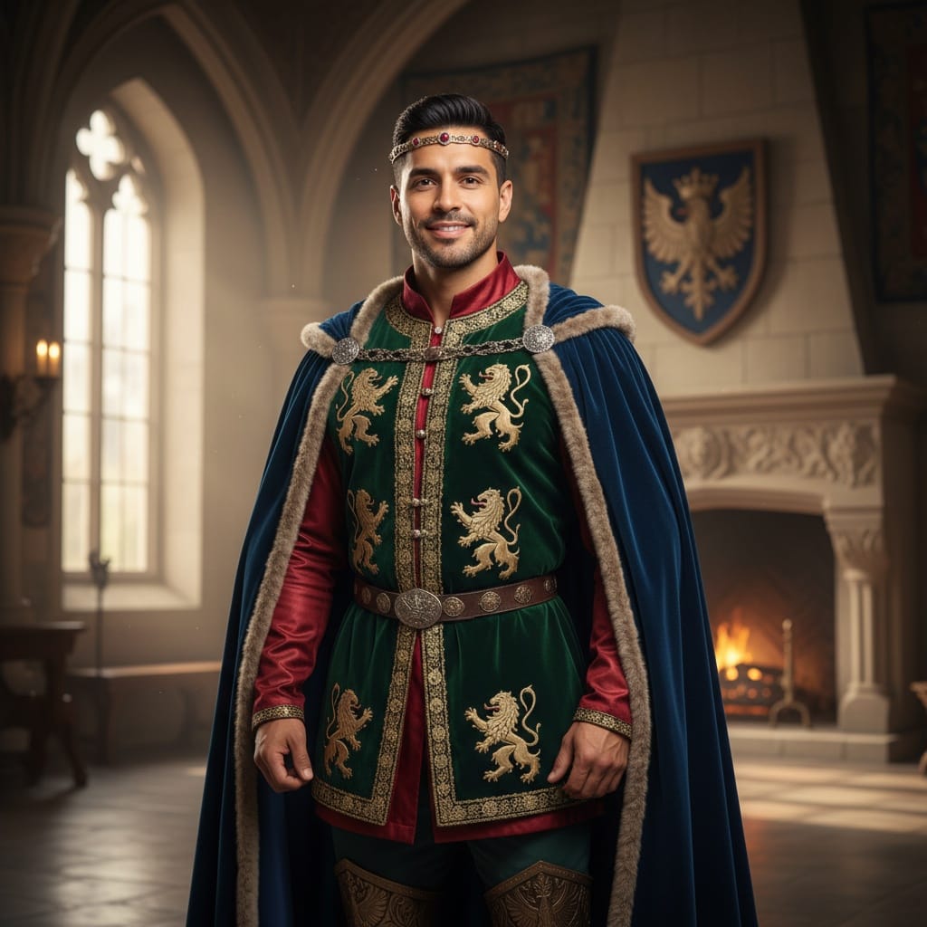 athletic latino man noble royal portrait 29248165