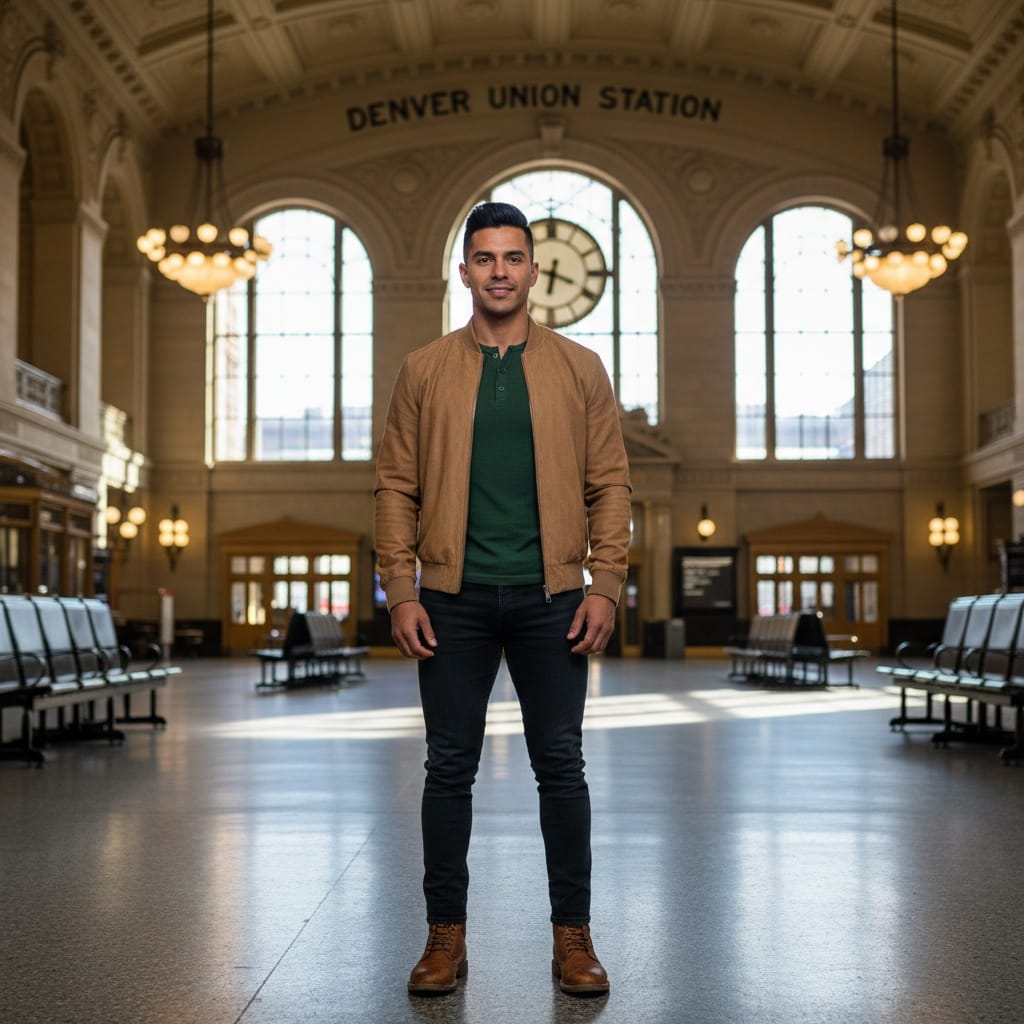 athletic latino man union station architecture 52963280
