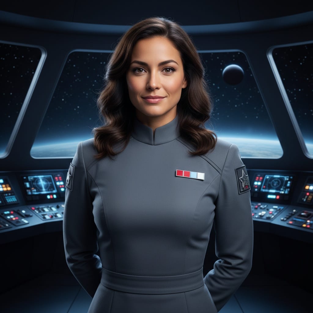 athletic latino woman imperial officer uniform 66850965