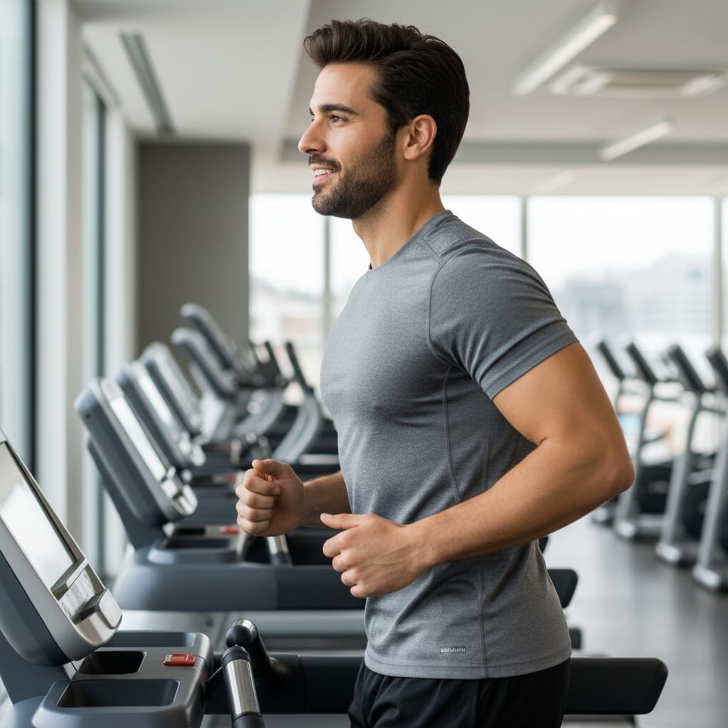 athletic middle_eastern man cardio zone action 78445414