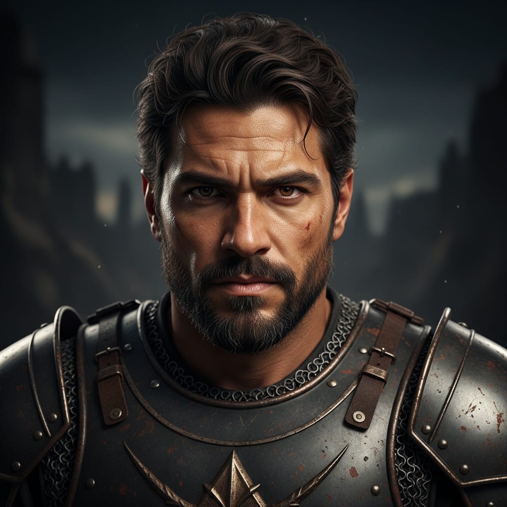 athletic middle_eastern man close up battle worn 60092170