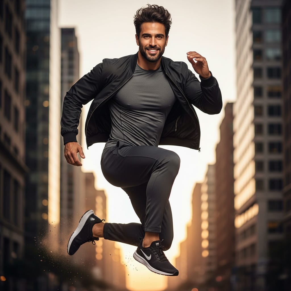 athletic middle_eastern man motion dynamic action 54063504