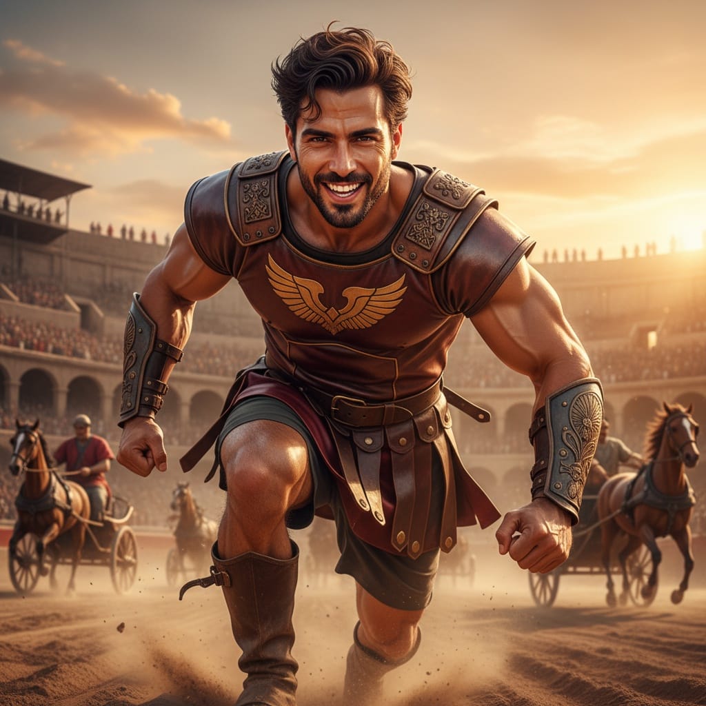 athletic middle_eastern man roman charioteer circus 35240064
