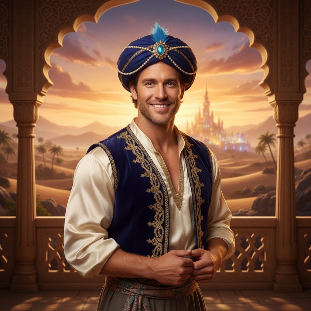 athletic white man arabian nights palace 88954374