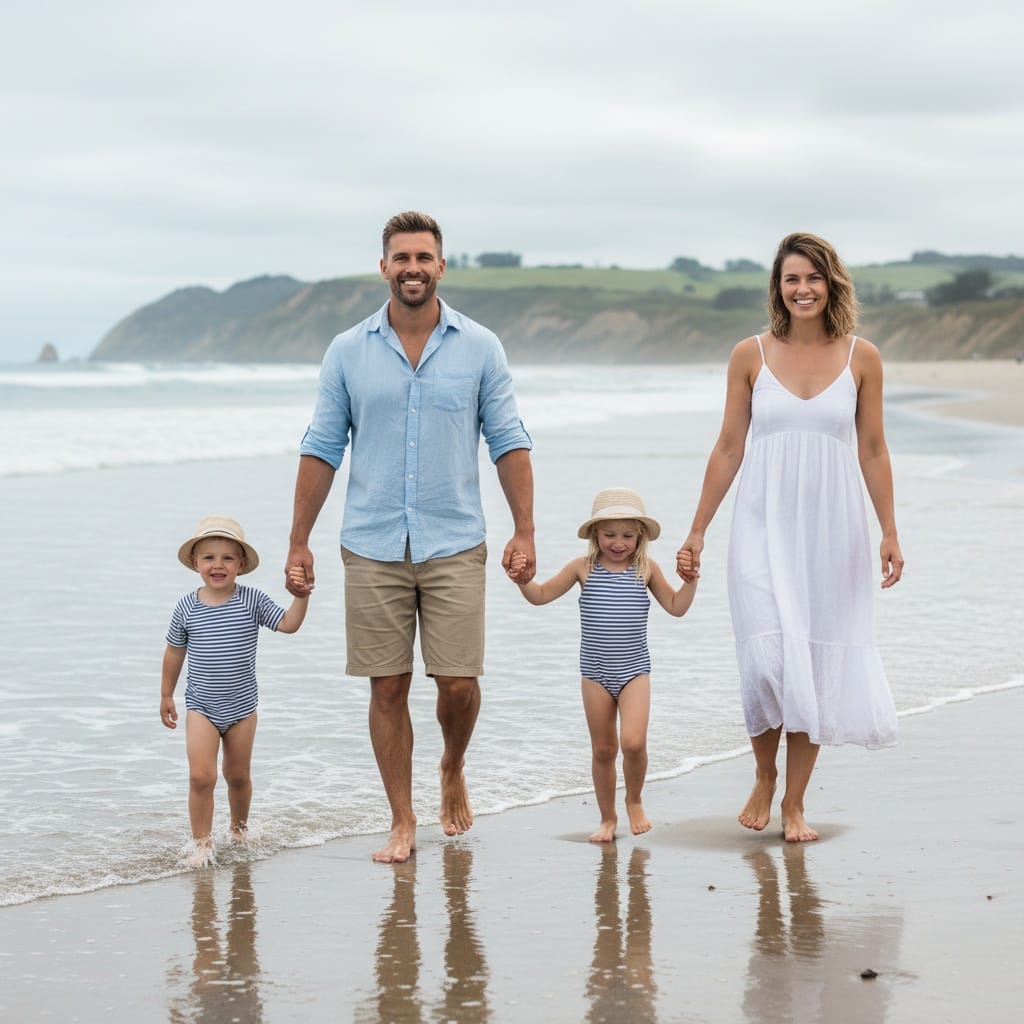 athletic white man beach walking together 74017970