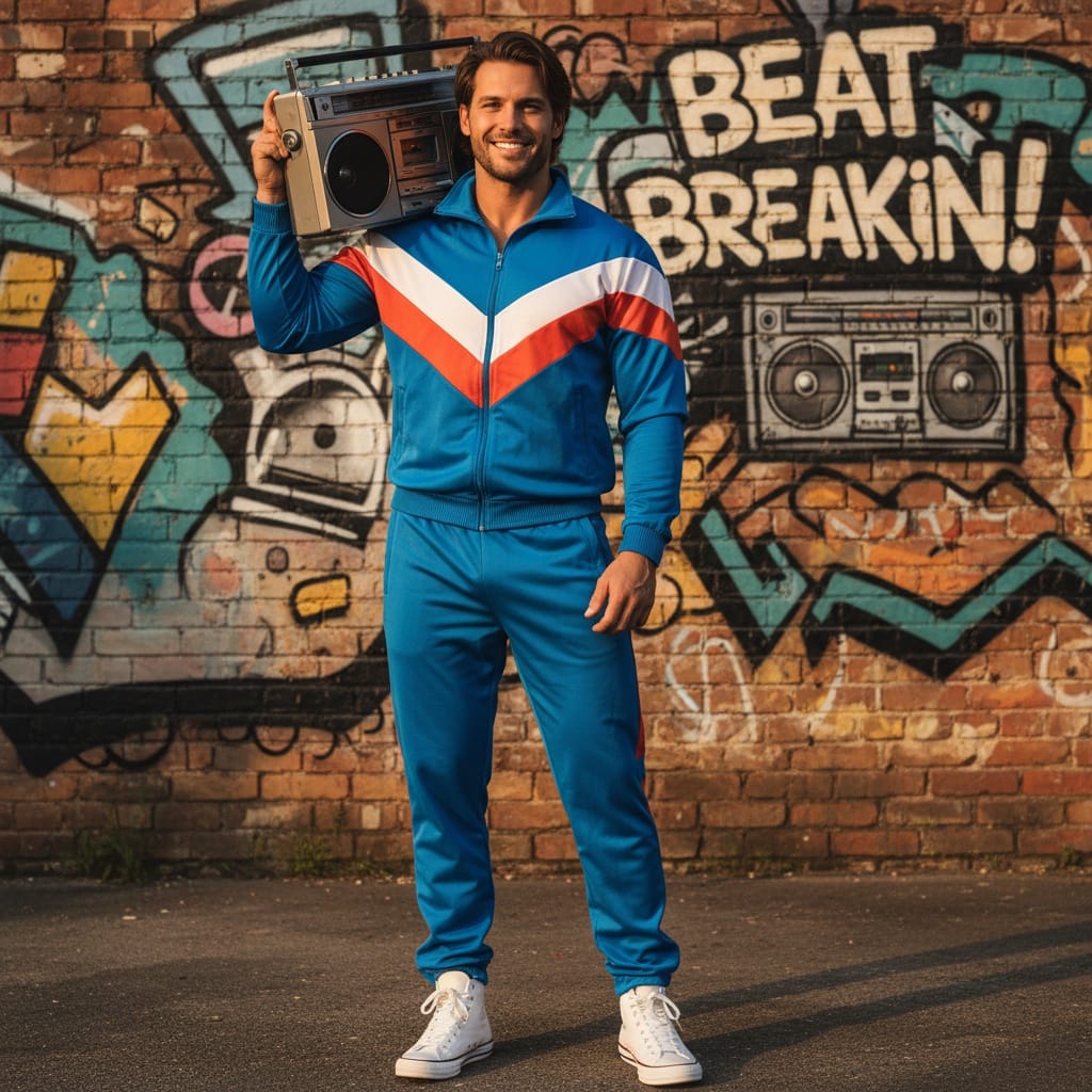 athletic white man boombox street style 62250073