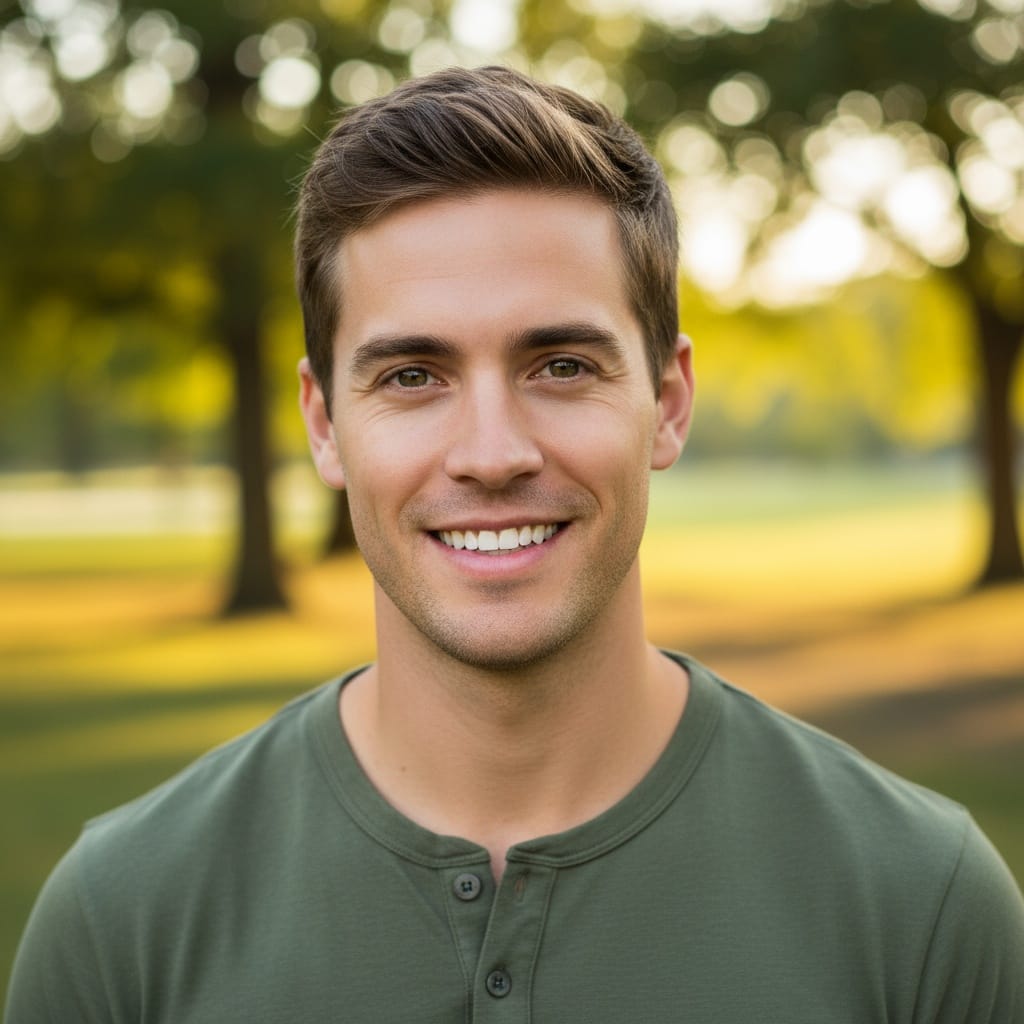 athletic white man casual outdoor smile 14965946