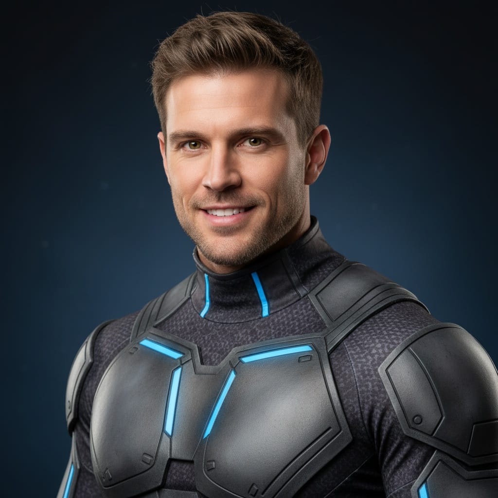 athletic white man character portrait studio 31187234
