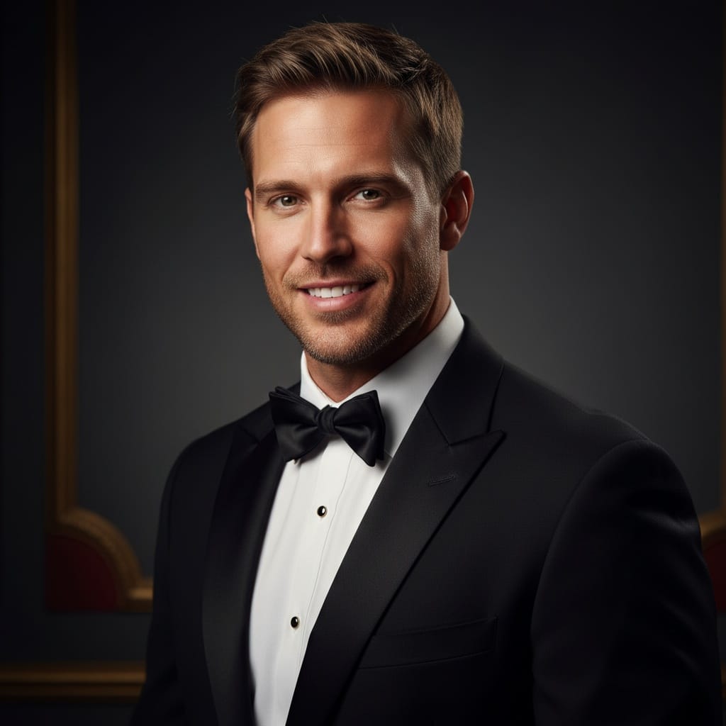 athletic white man classic hollywood portrait 58187930