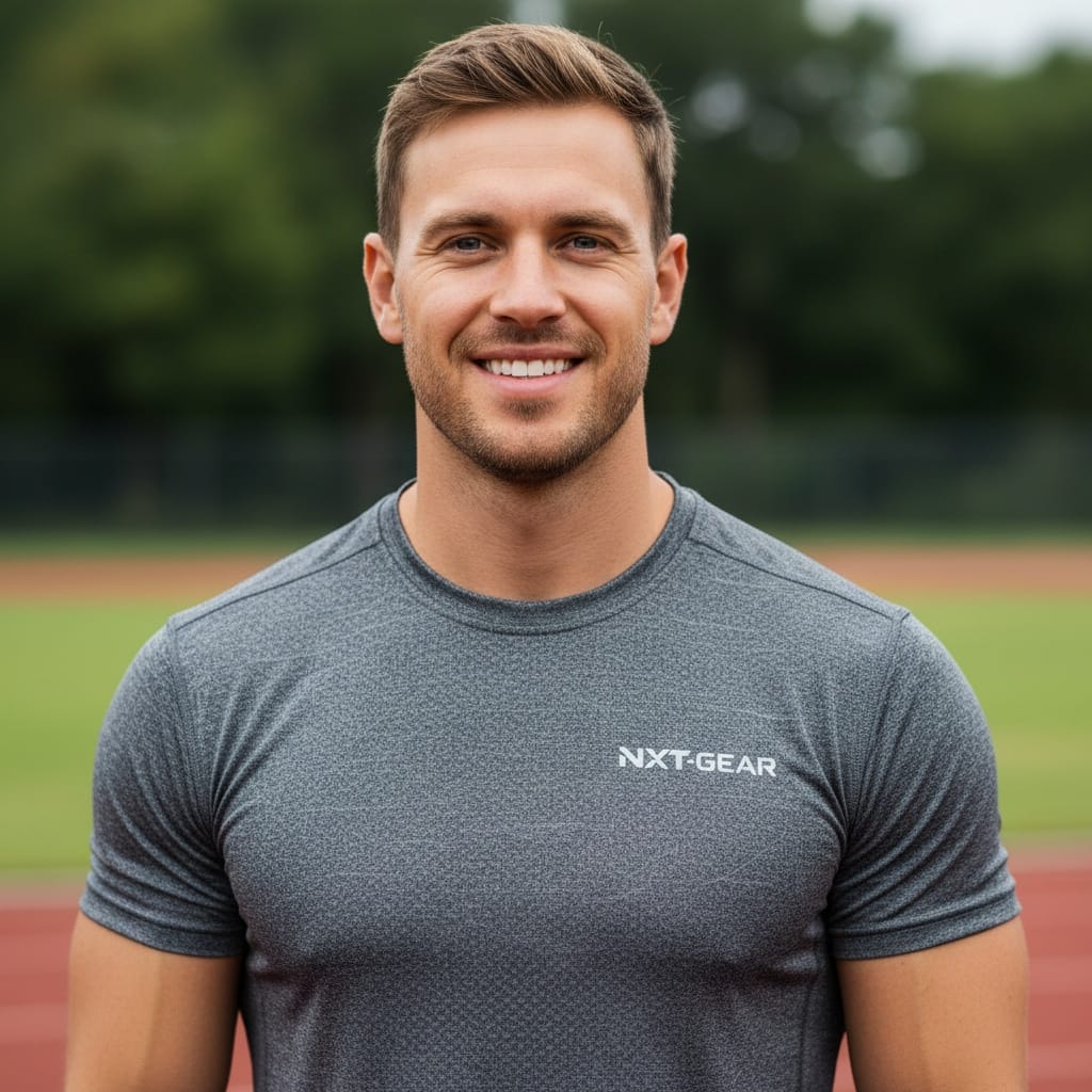 athletic white man close up fabric detail 98045951