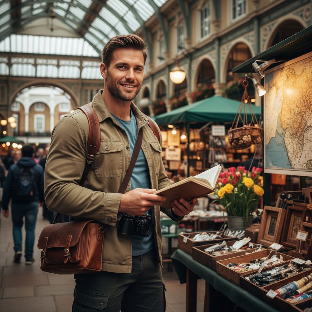 athletic white man covent garden market 58546086