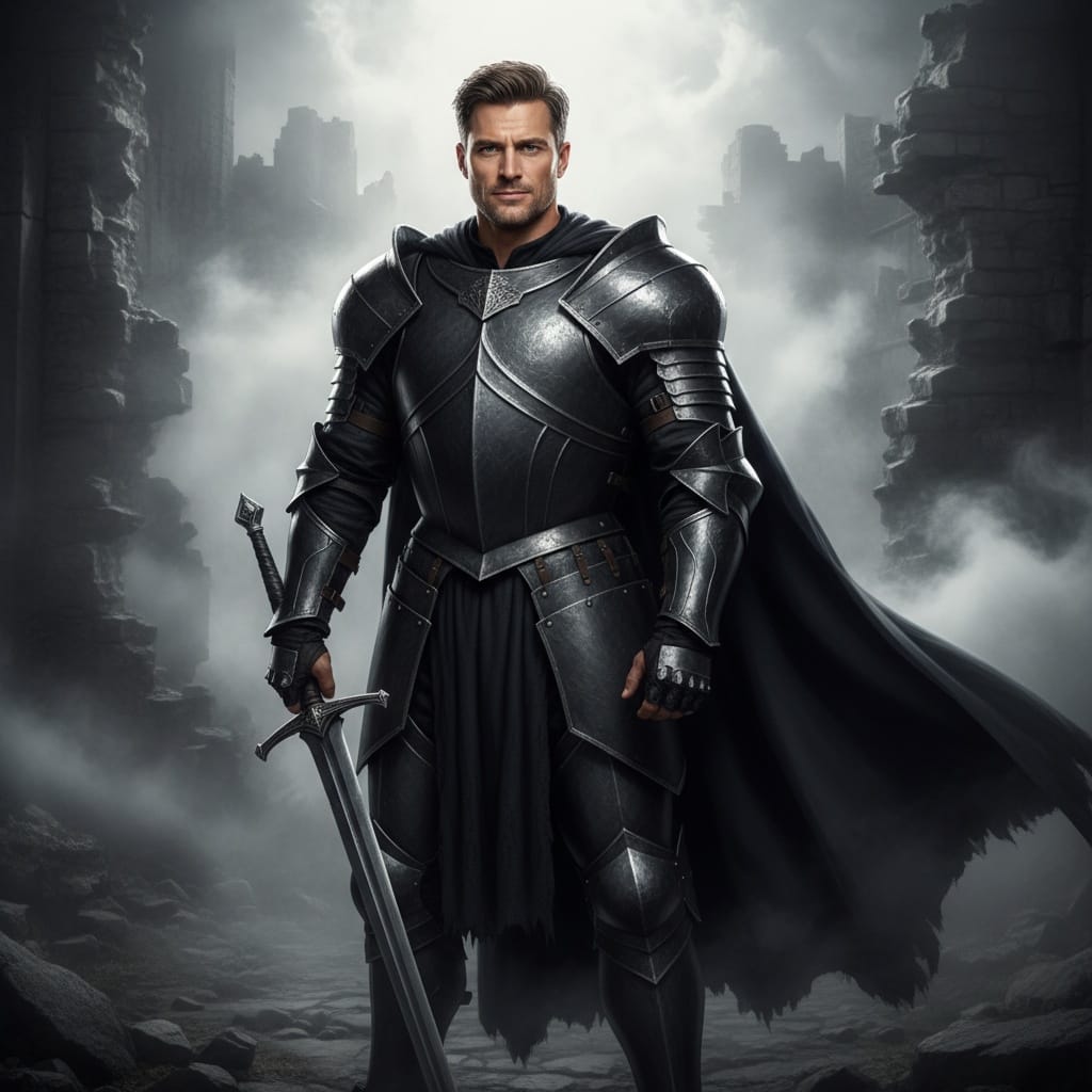 athletic white man dark knight dramatic 10157546
