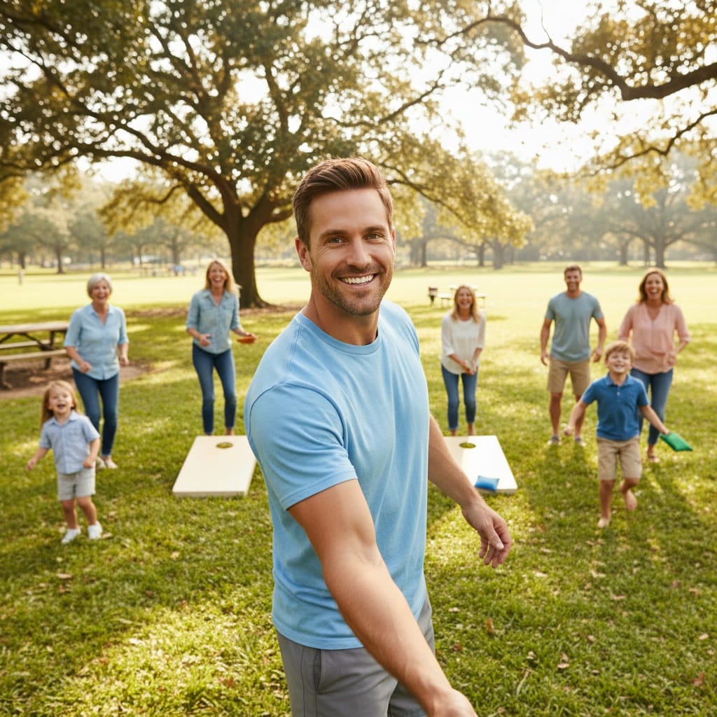 athletic white man family activity group 85894314