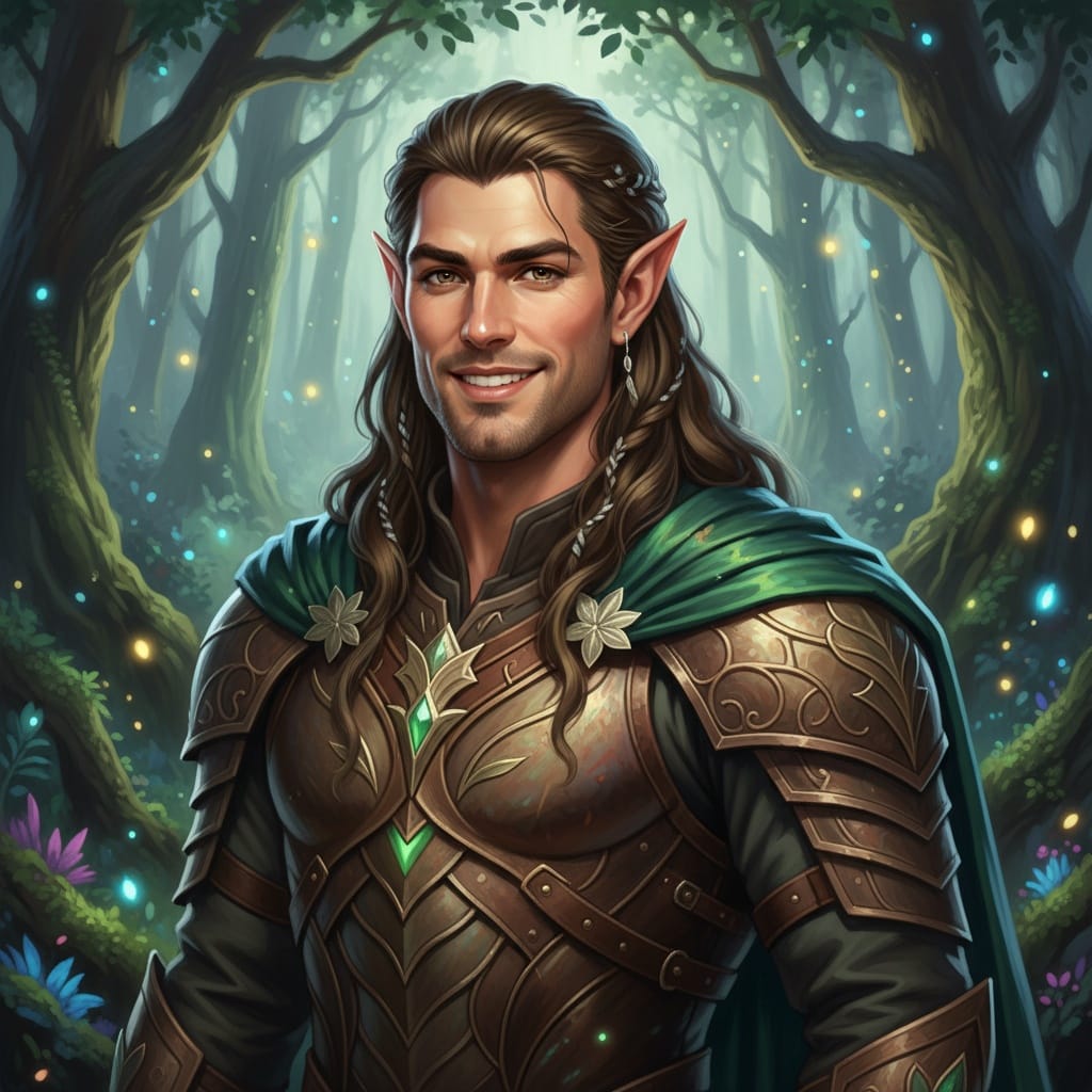 athletic white man forest guardian portrait 24972047