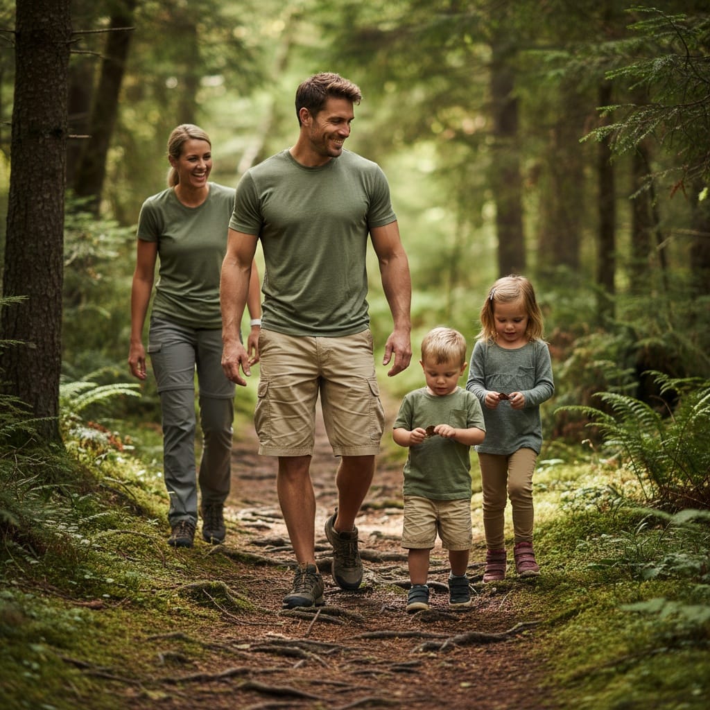 athletic white man forest nature walk 59580209