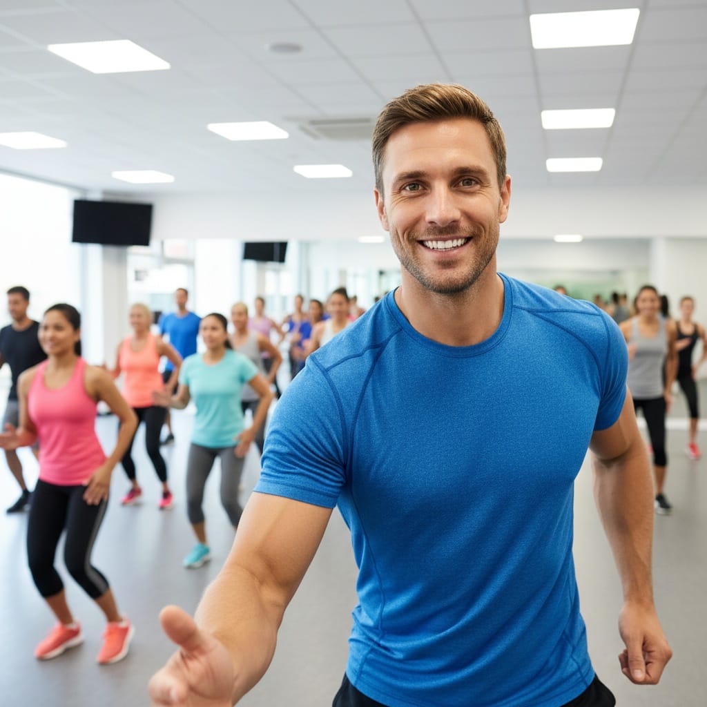 athletic white man group class leading 70553930