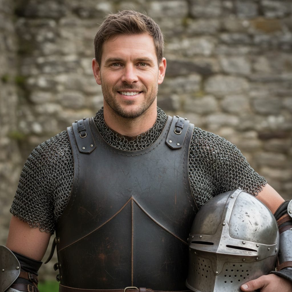 athletic white man helmet removed portrait 85298706