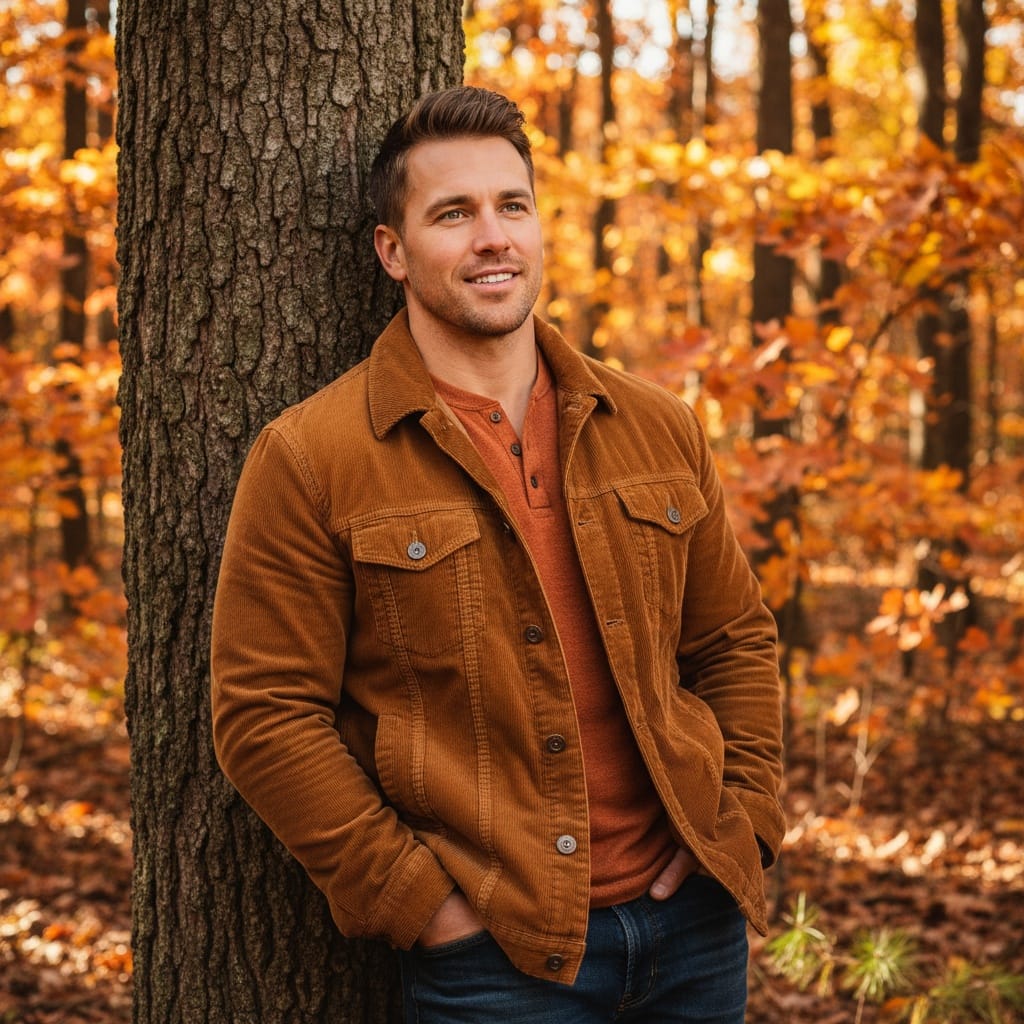 athletic white man leaning against tree portrait 40032588