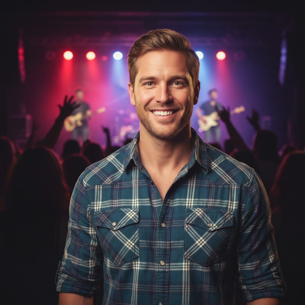 athletic white man live music venue crowd 22183404