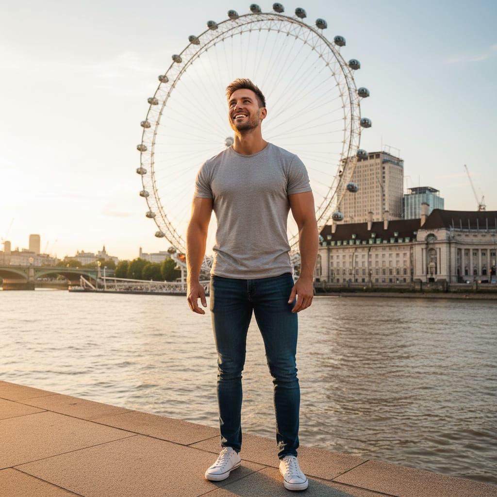 athletic white man london eye southbank 89579454