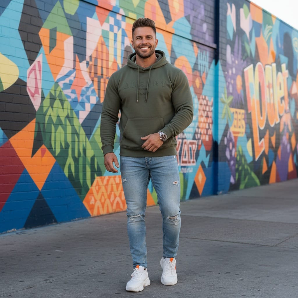 athletic white man melrose wall street art 95912344