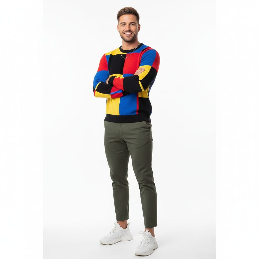 athletic white man minimalist white background 97343334