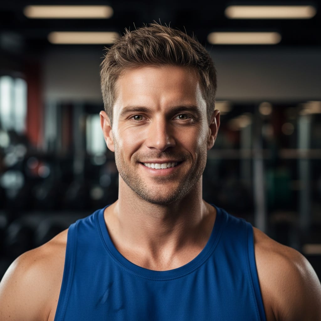athletic white man motivational closeup portrait 21818906