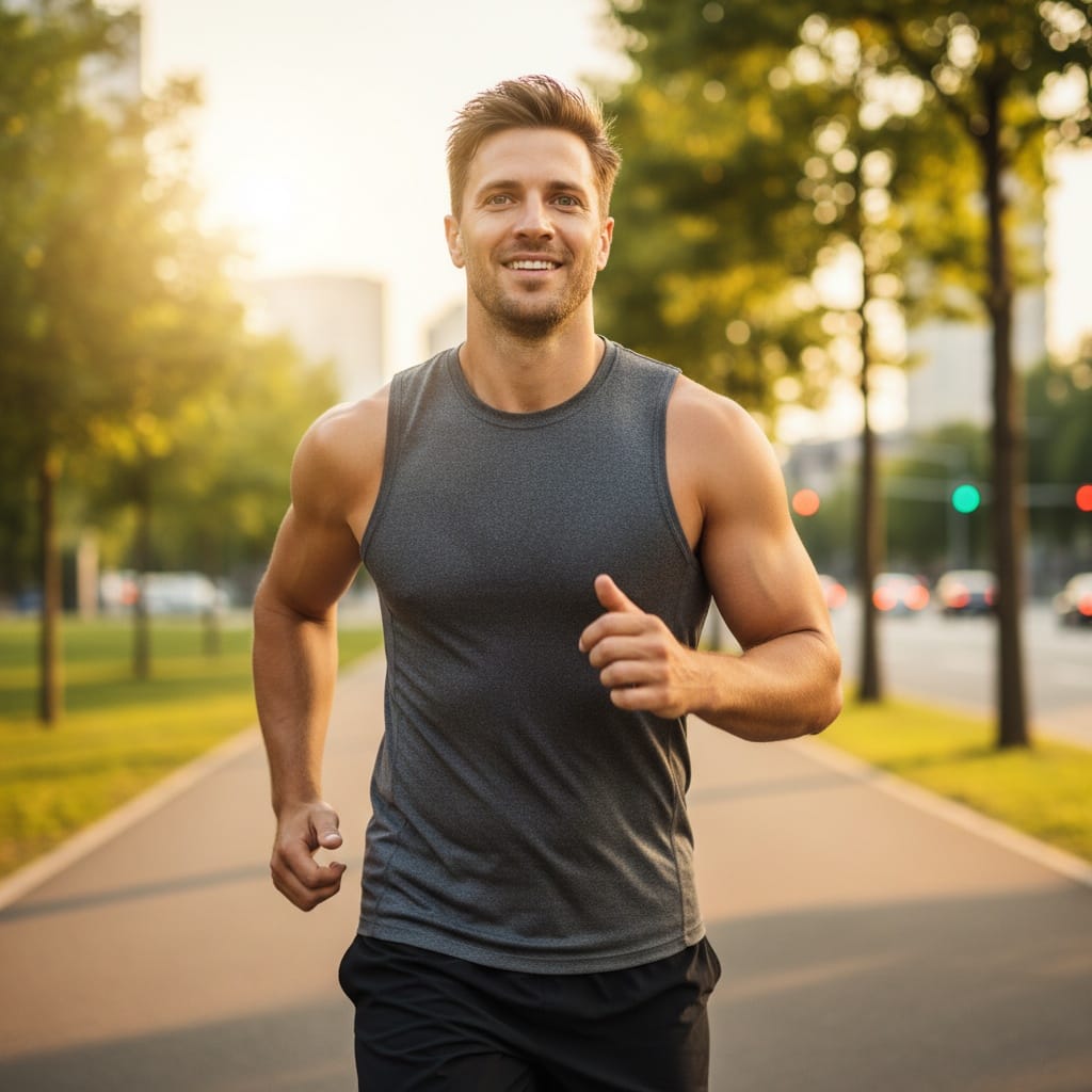 athletic white man outdoor action shot 89226005