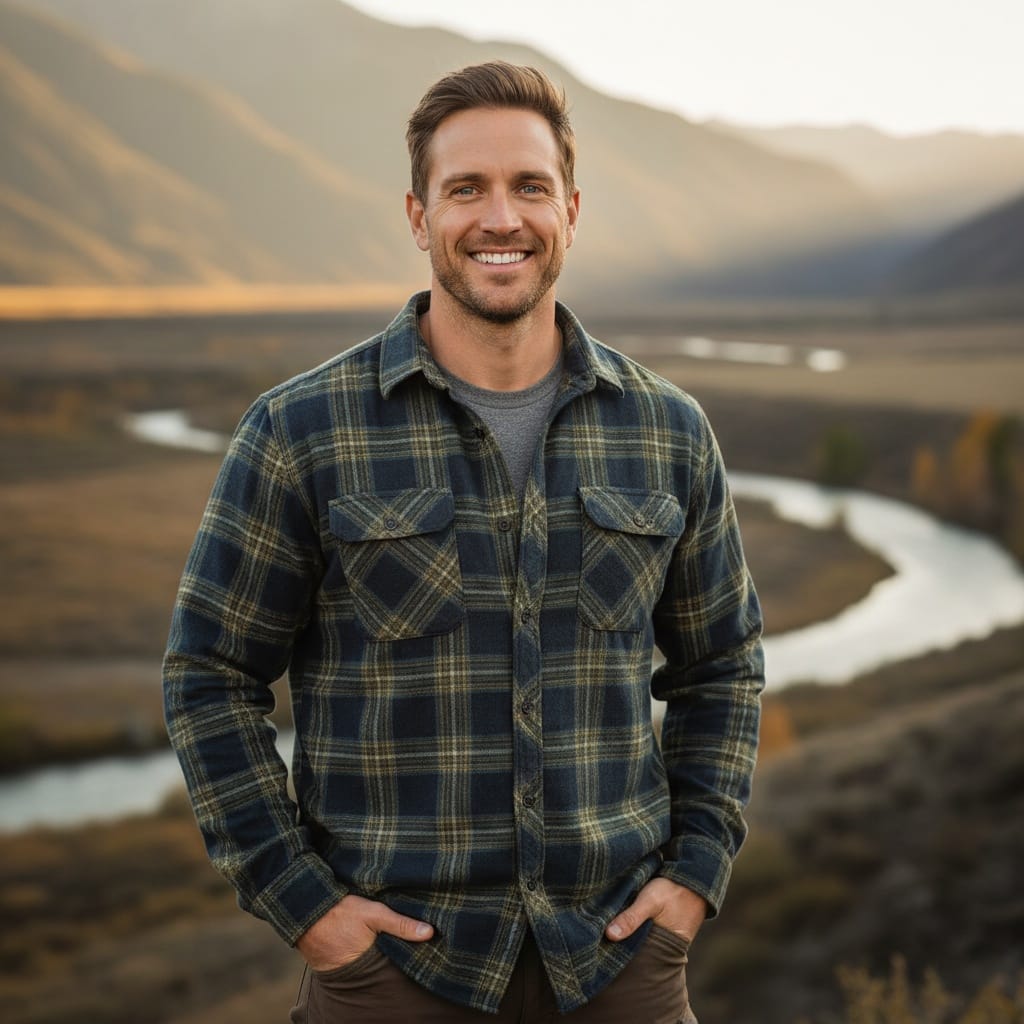athletic white man outdoor adventure confident 76385236