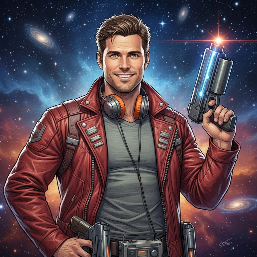 athletic white man star lord guardians leader 67406608