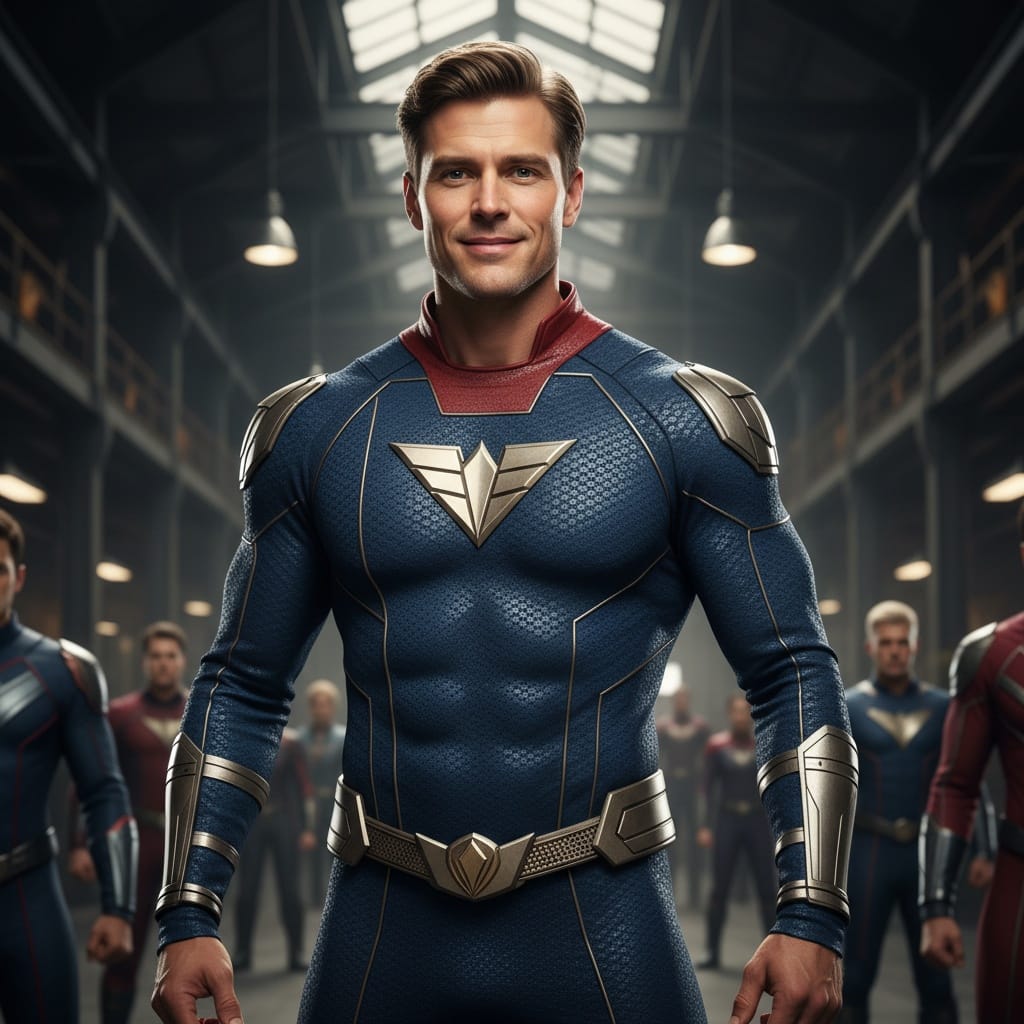 athletic white man team hero group ready 75312651