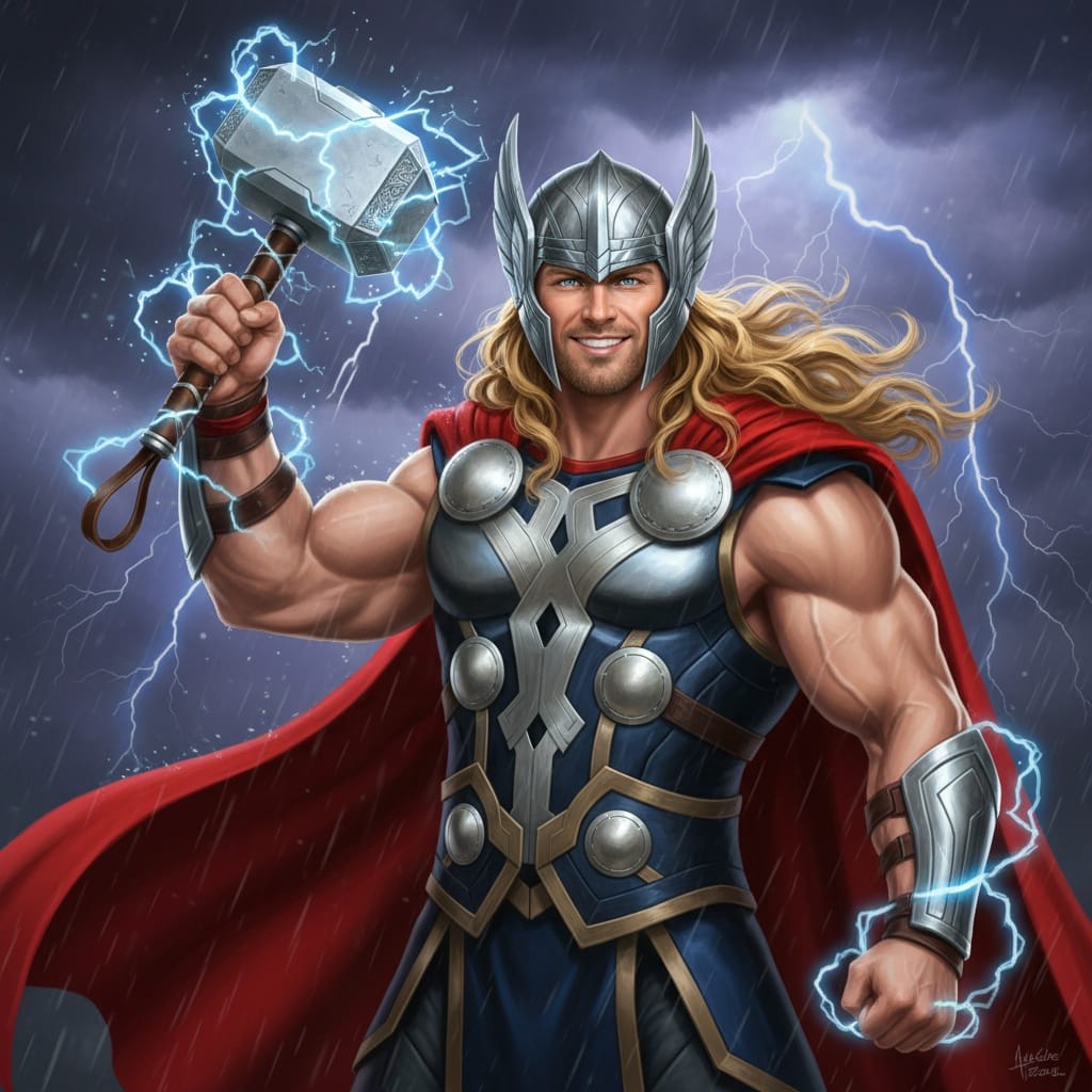 athletic white man thor god of thunder 86674349