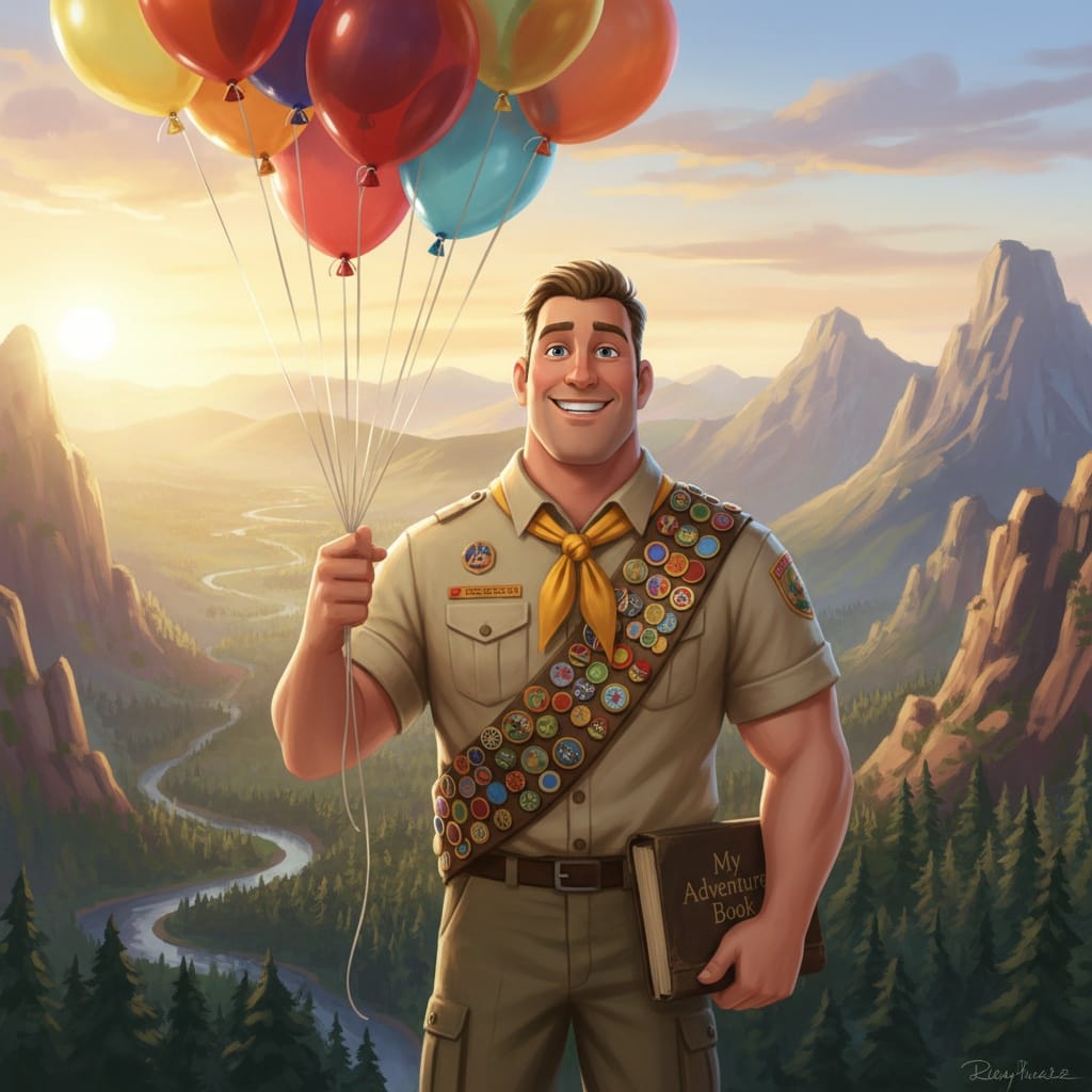athletic white man up wilderness explorer 47184996