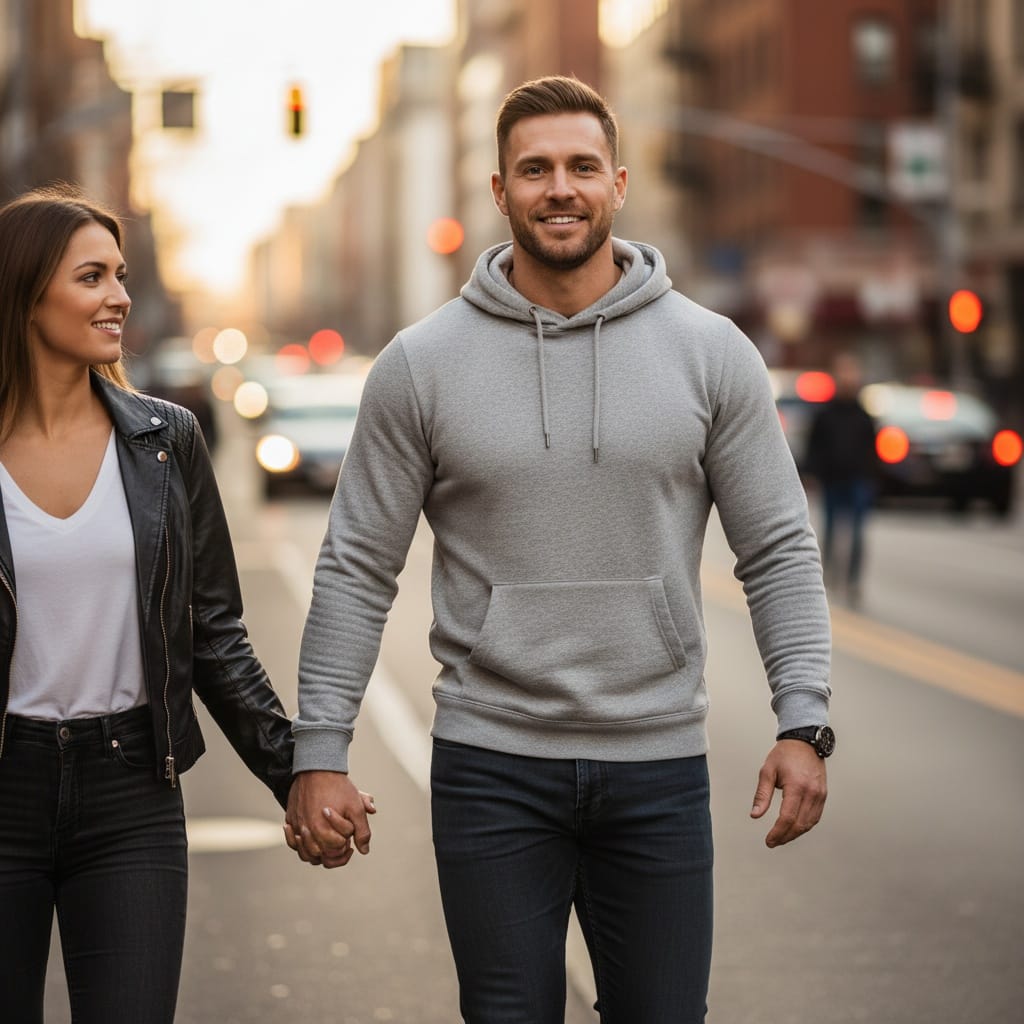 athletic white man urban street walking 31891501