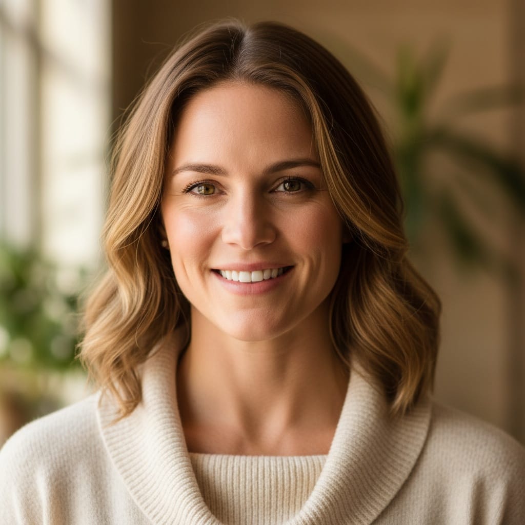 athletic white woman close up genuine smile 46062682