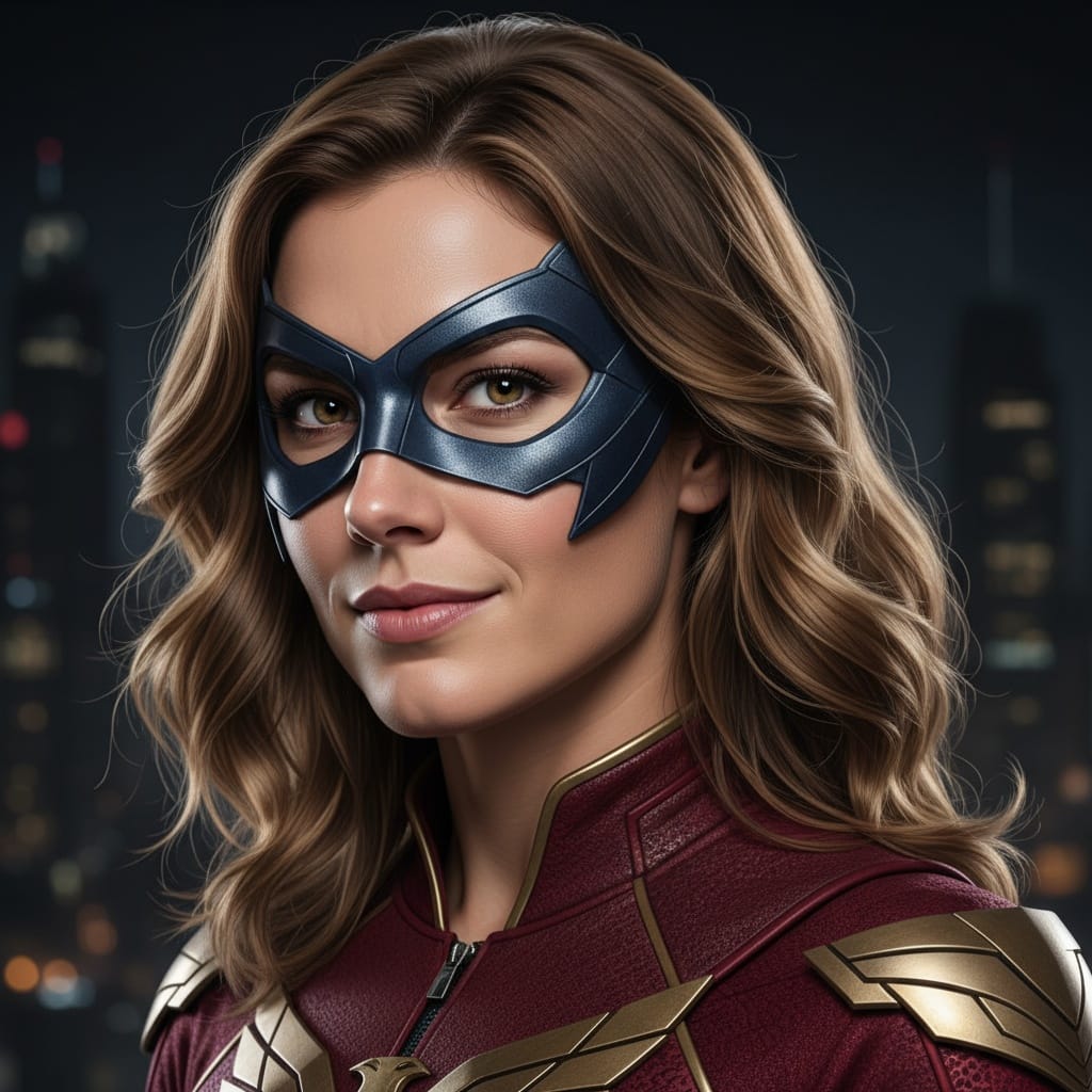 athletic white woman close up hero portrait 84385271