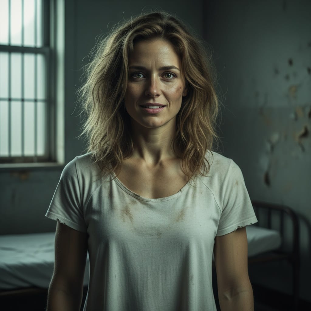 athletic white woman cursed asylum patient 41403162