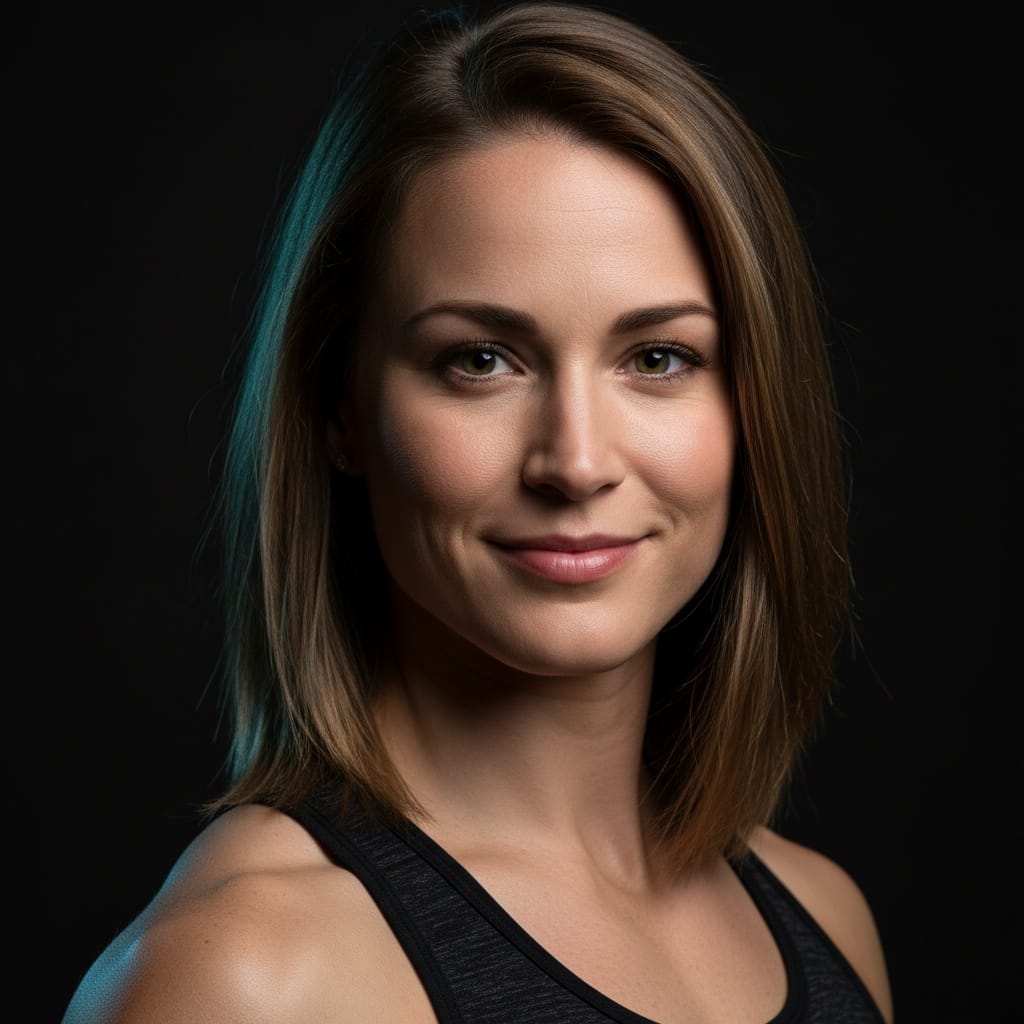 athletic white woman dramatic low key lighting 72192074
