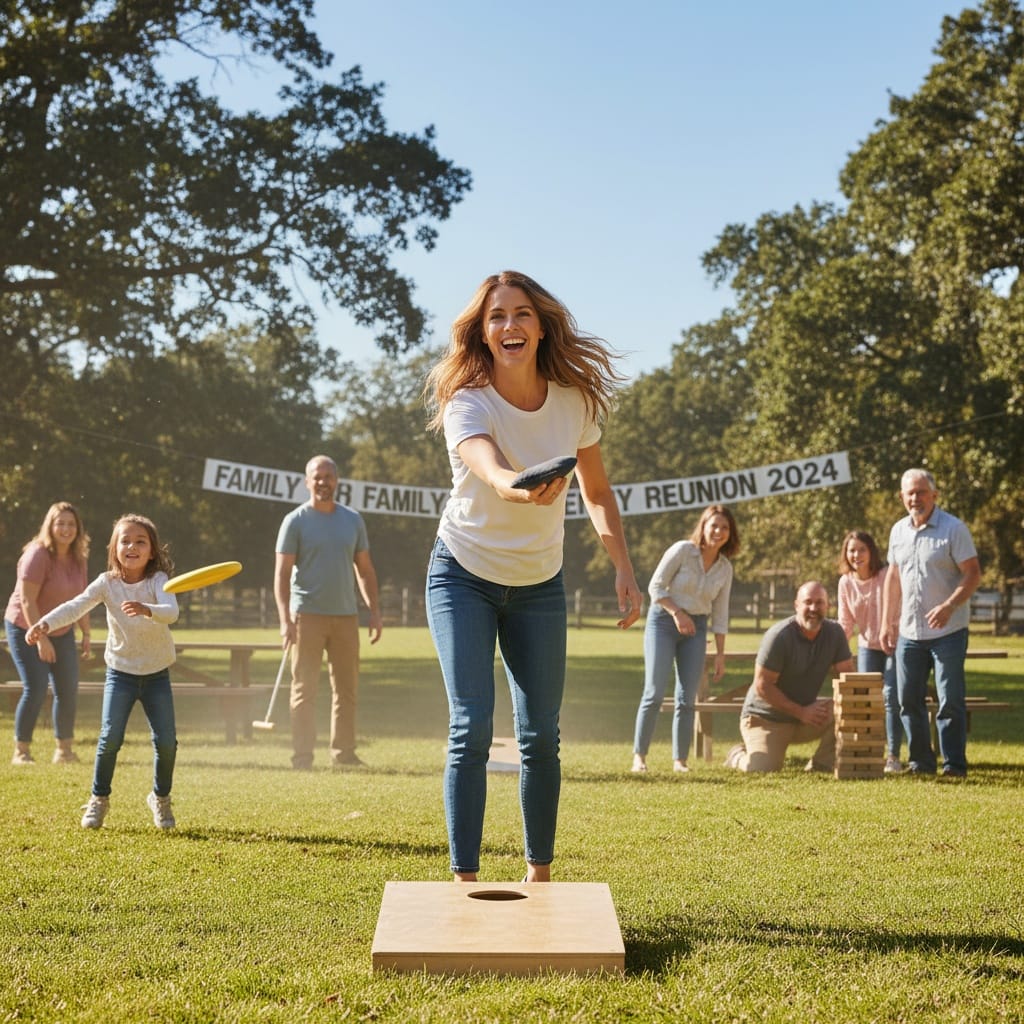 athletic white woman family activity group 99337059