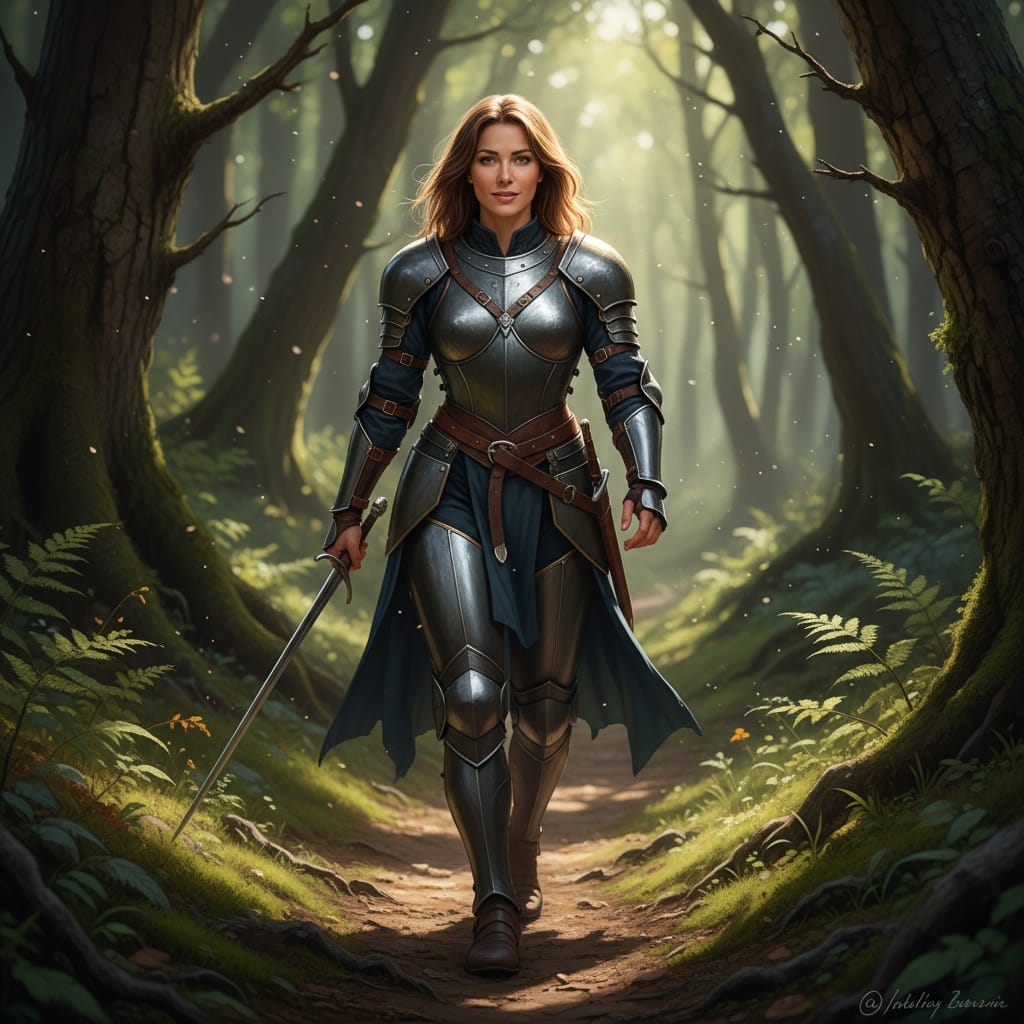 athletic white woman forest patrol environmental 10170709