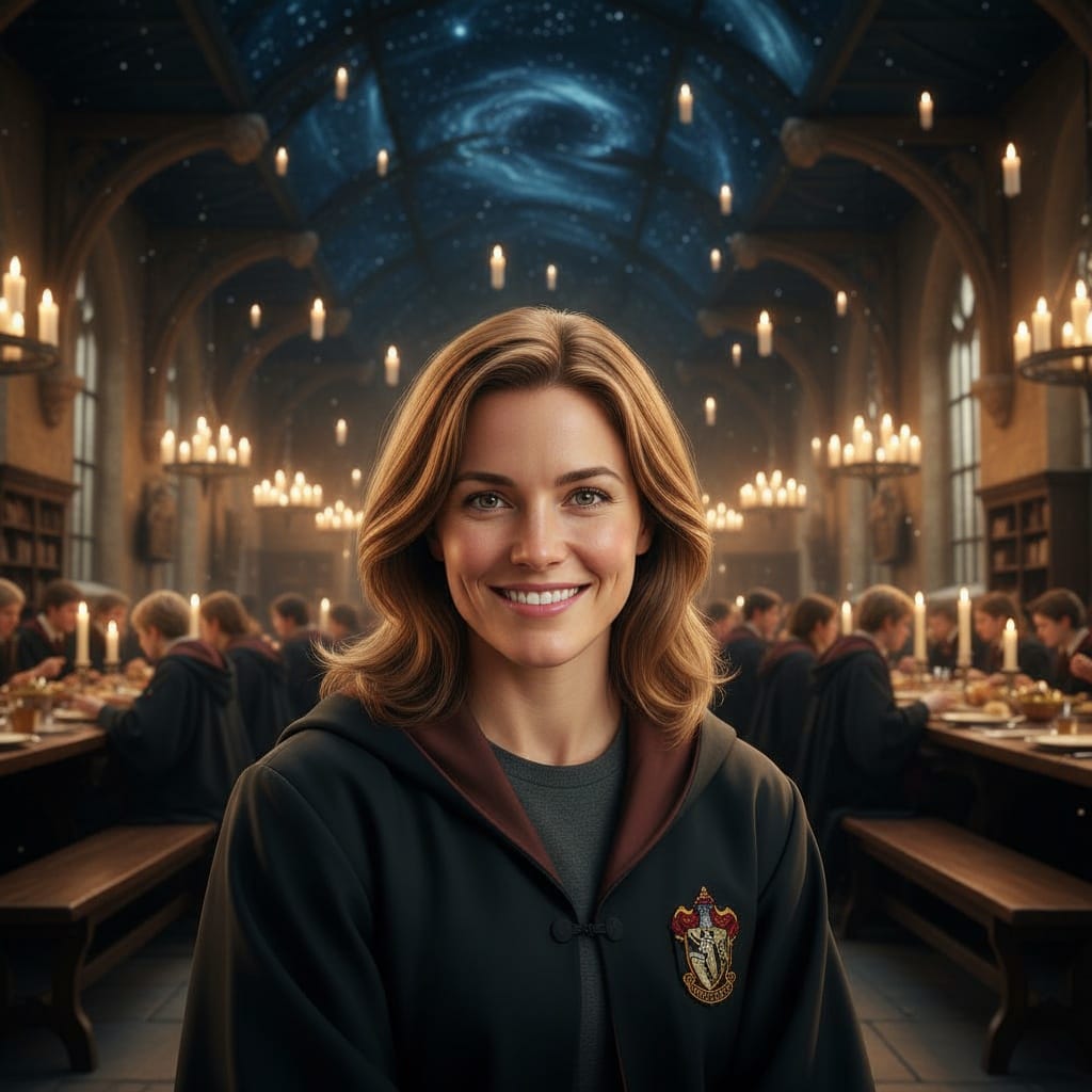 athletic white woman great hall feast 54724333