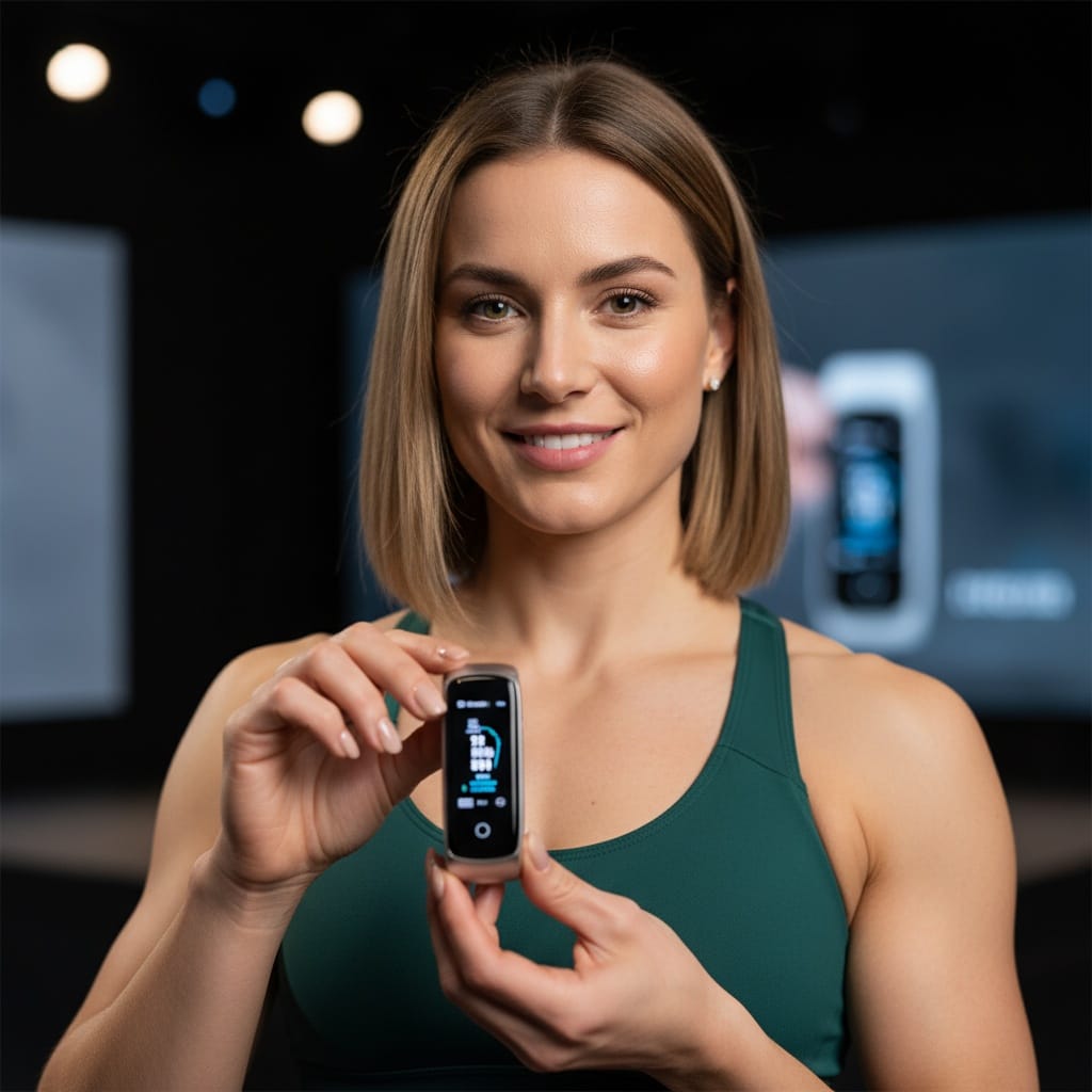 athletic white woman hands holding product 53055982