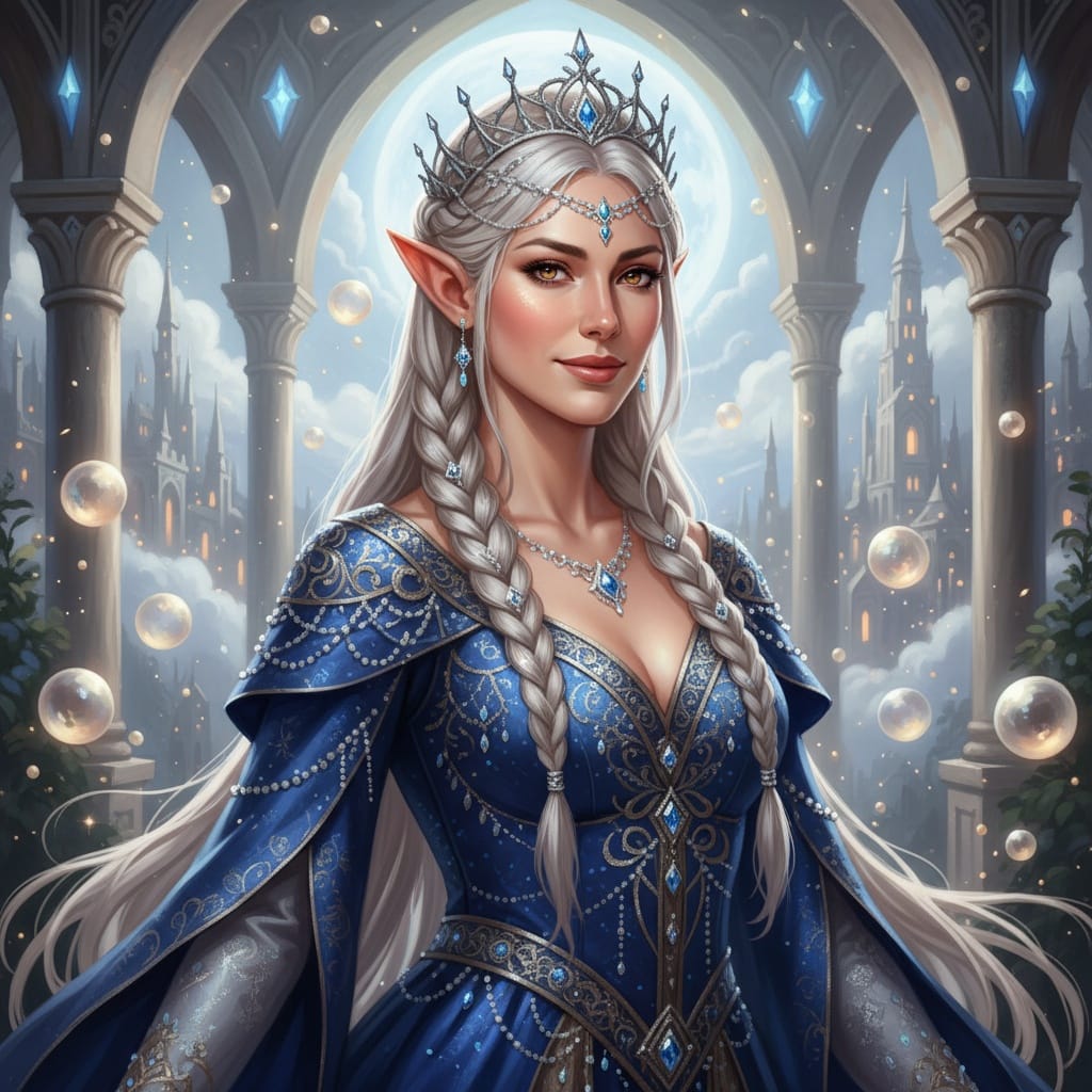 athletic white woman high elf nobility 85760883